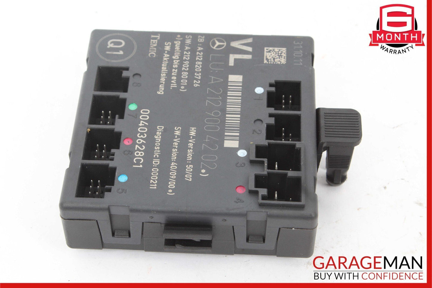 08-18 Mercedes E350 E400 C250 SLK350 Front Left Side Door Control Module Unit