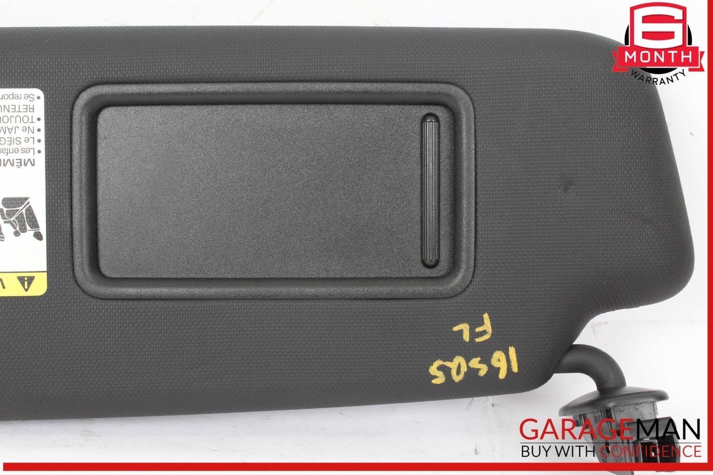 14-17 Audi SQ5 Front Left Driver Side Sun Visor Sunvisor Black 8U0857551F OEM