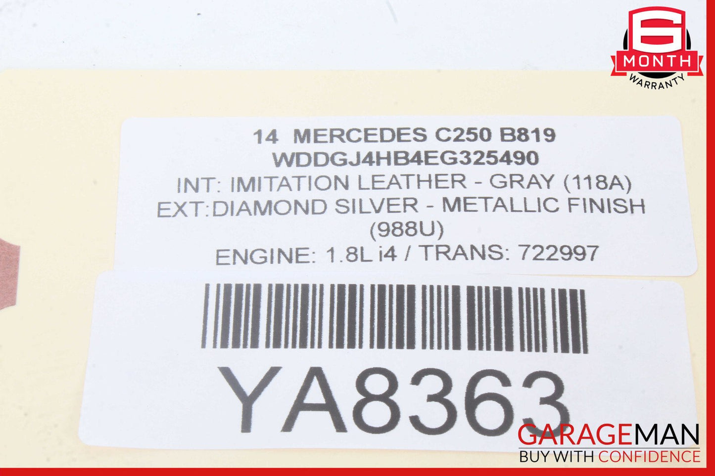 10-15 Mercedes W204 C250 Keyless Go Entry Control Module 1729007900 OEM
