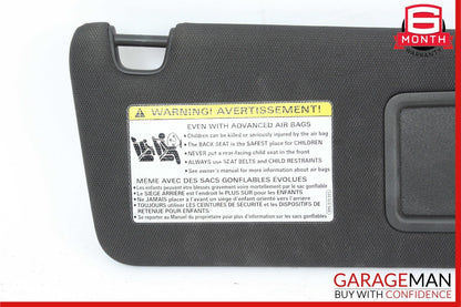 12-16 Audi A6 A7 Front Right Passenger Side Sunvisor Sun Visor Shade Cover Black