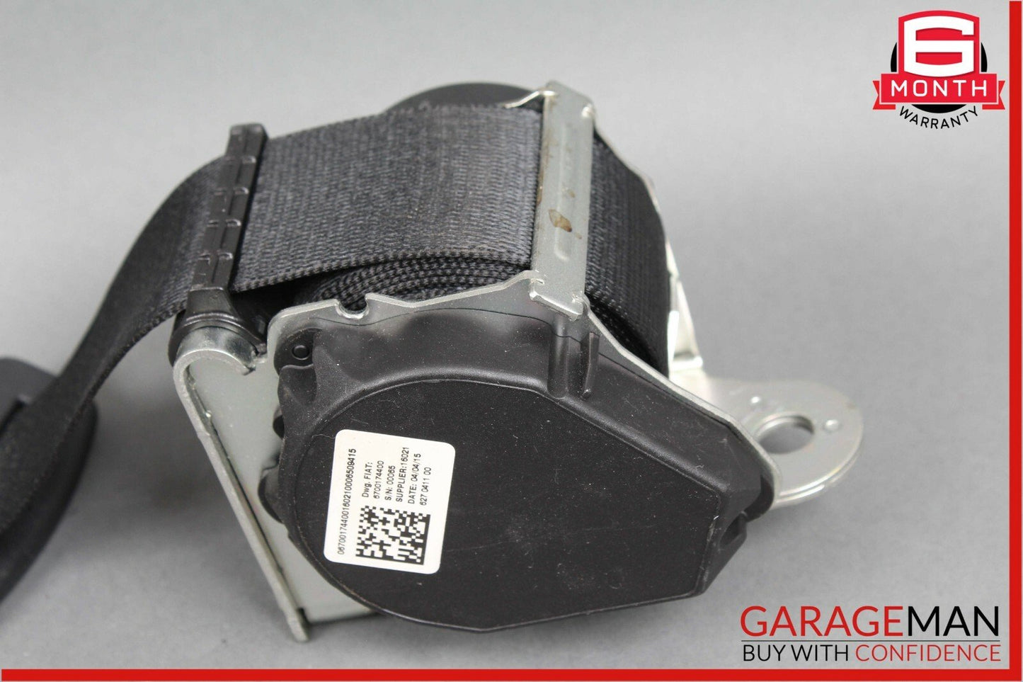 14-17 Maserati Ghibli Rear Center Seatbelt Seat Belt Retractor Black OEM