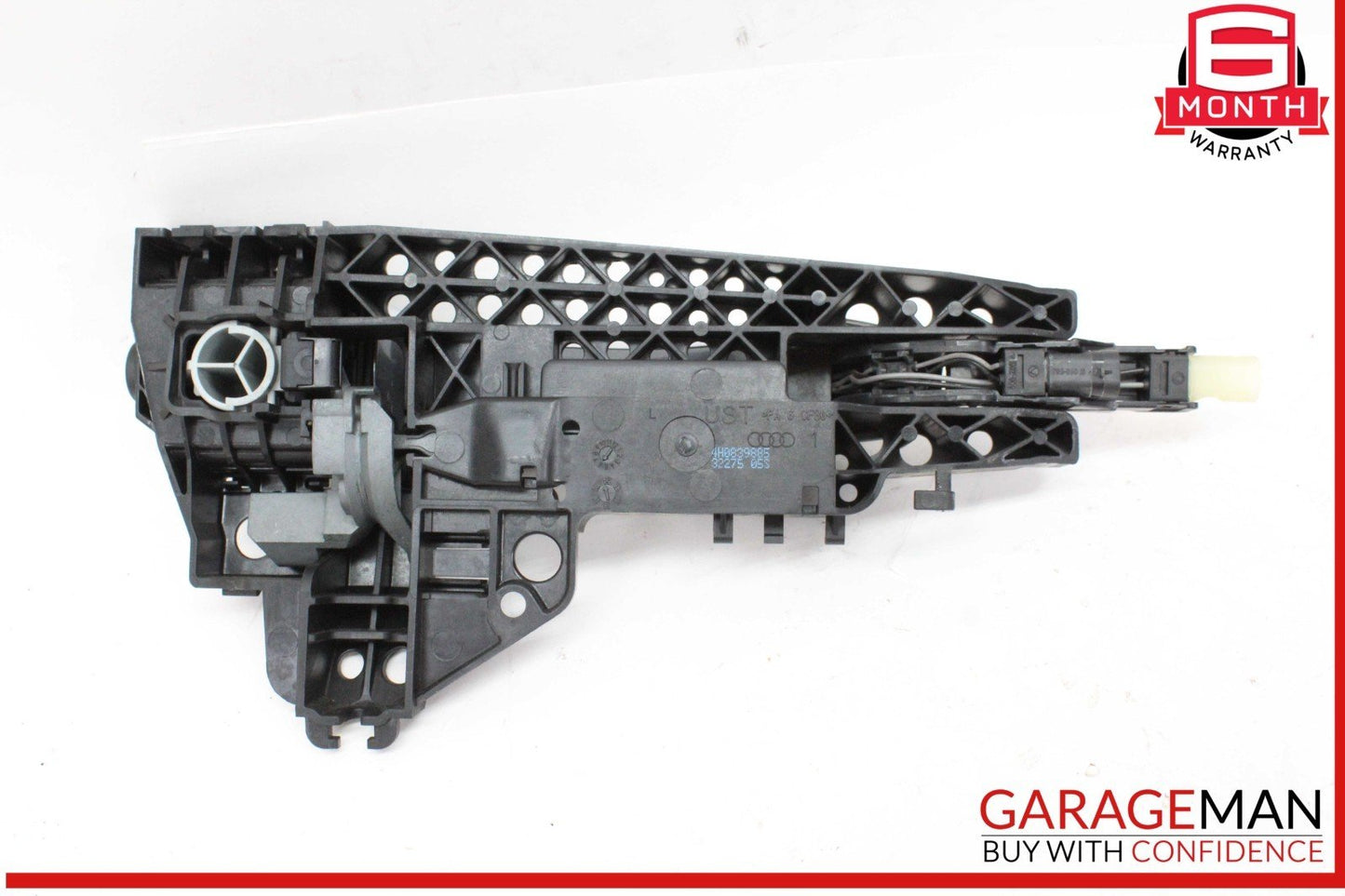 11-18 Audi A8 S8 Rear Left Driver Side Exterior Door Handle Gray 4H0839885 OEM