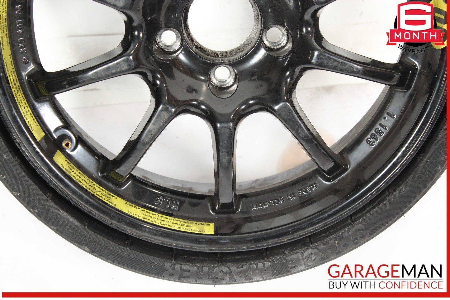 03-12 Mercedes R230 SL500 SL550 Emergency Spare Tire Wheel Donut Rim 17" 17 OEM