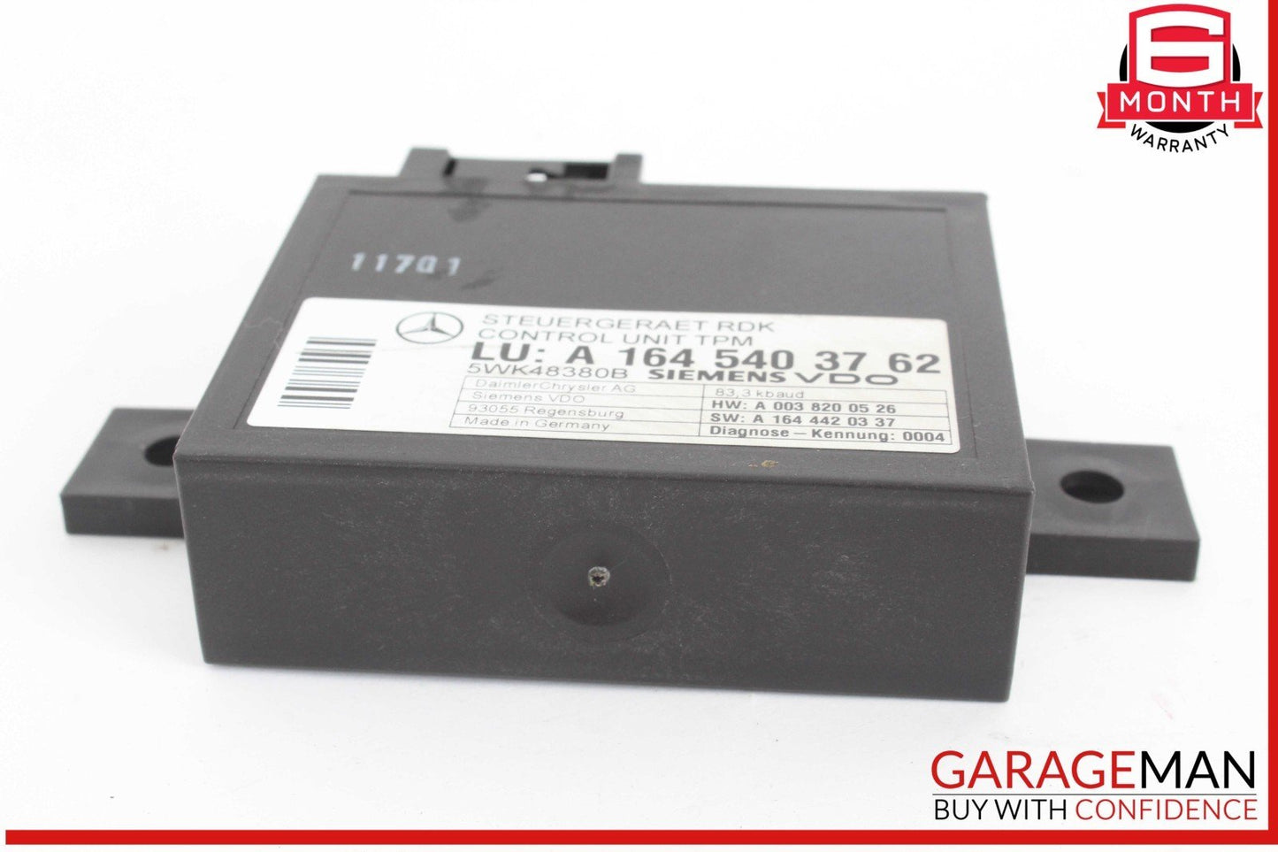 06-13 Mercedes W164 ML350 4MATIC R350 TPMS Tire Pressure Control 1645403762 OEM
