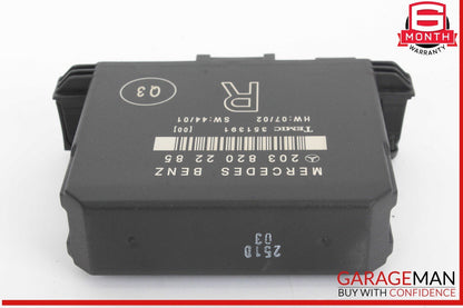 01-07 Mercedes W203 C240 C350 Rear Right Side Door Control Module 2038202285