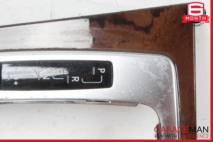 08-15 Mercedes W204 C250 Center Console Shifter Trim Cover Panel Bezel Wood Assy