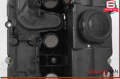 07-13 BMW X3 X5 F25 Engine Valve Cover Black 7552281 OEM