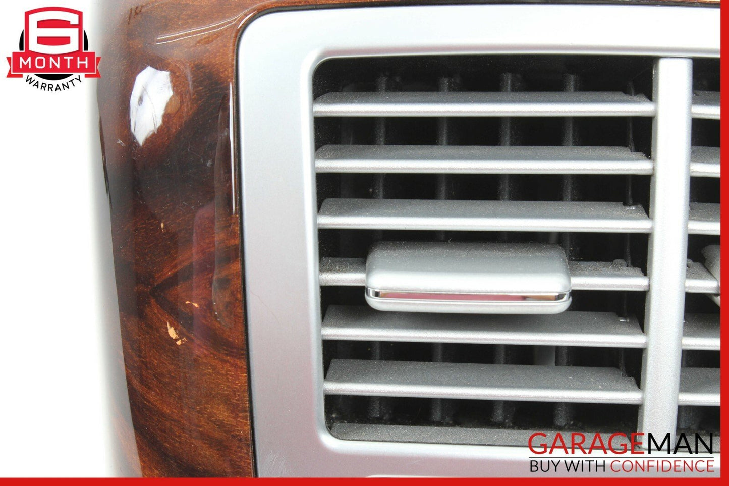 07-13 Mercedes W221 S550 Rear Center Console AC A/C Air Vent Trim Panel Wood OEM