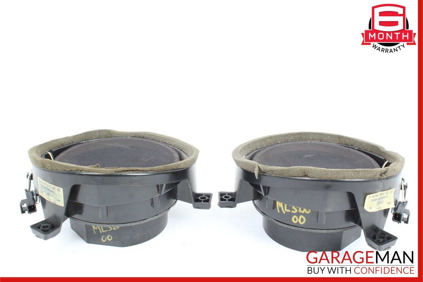 98-01 Mercedes W163 ML320 ML430 ML55 AMG Door Speaker Sound Set of 2 OEM