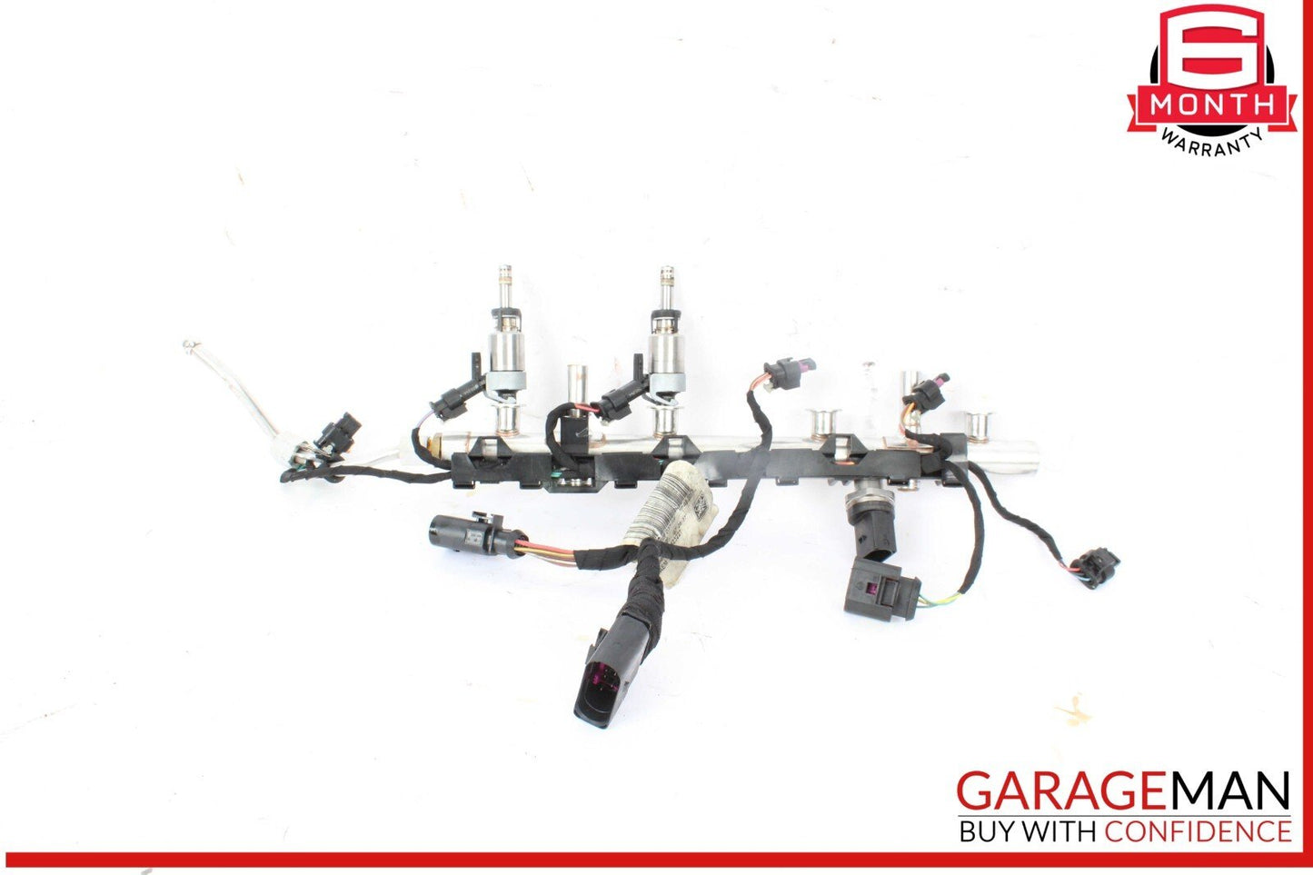 17-20 Audi A4 Fuel Injection Rail w/ Injectors 06K133317G OEM