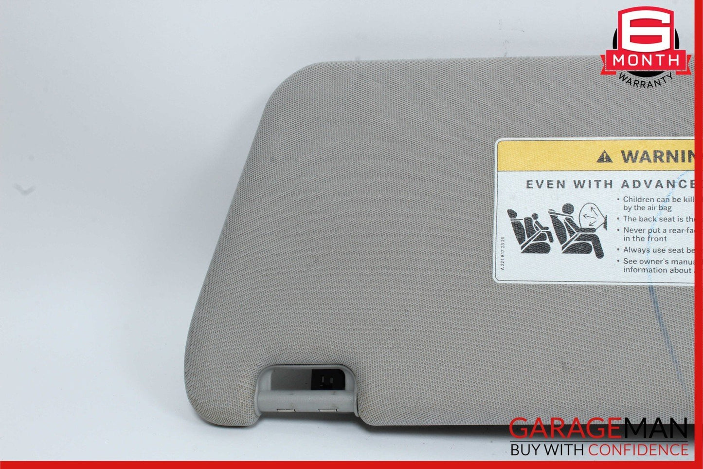 10-17 Mercedes W207 E350 C350 Front Right Side Sun Visor Shade Sunvisor Gray