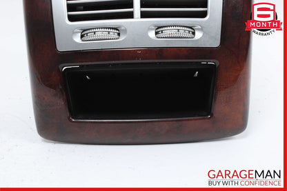 07-13 Mercedes W221 S550 Rear Center Console AC A/C Air Vent Trim Wood OEM
