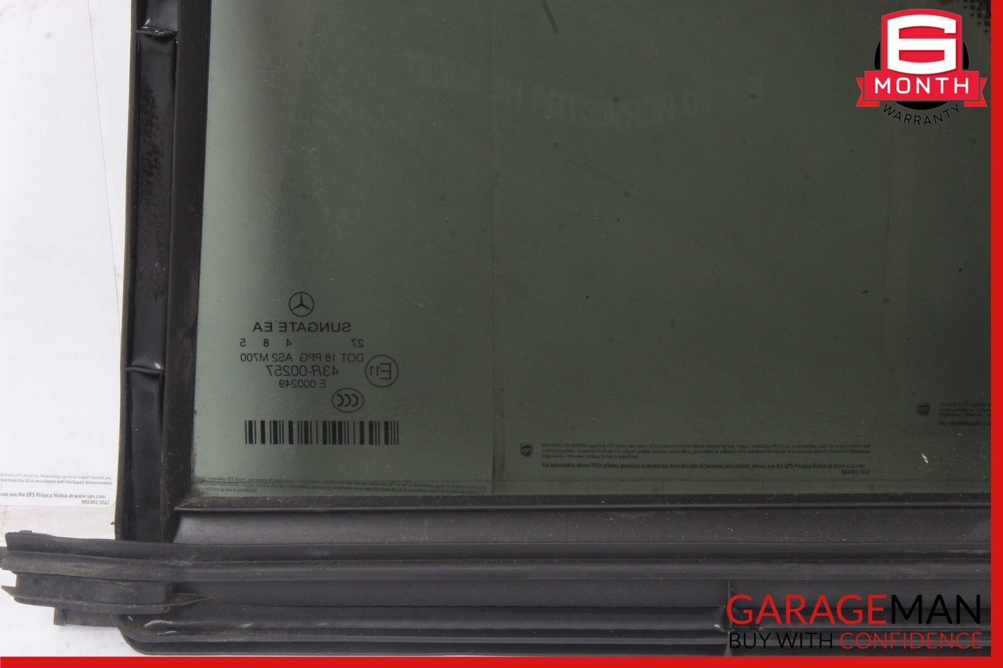 07-13 Mercedes W221 S550 S600 Rear Right Side Door Quarter Window Glass Tinted
