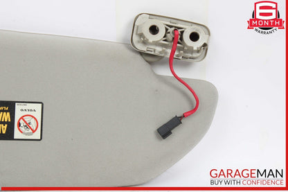 05-09 Volvo S60 Front Left Driver Side Sun Visor Gray OEM