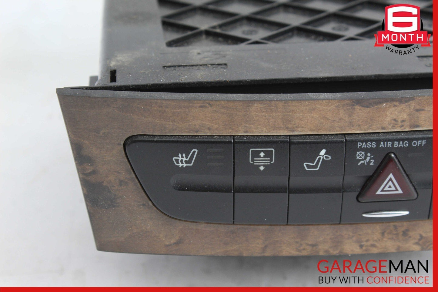 03-09 Mercedes W211 E320 E500 Hazard Door Lock Switch Control Panel Wood OEM