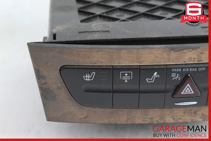 03-09 Mercedes W211 E320 E500 Hazard Door Lock Switch Control Panel Wood OEM