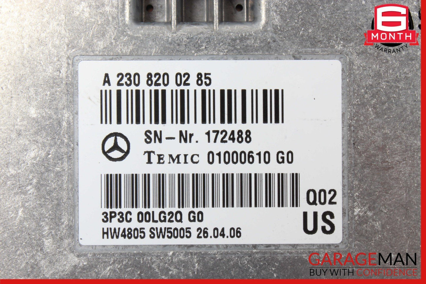 07-12 Mercedes R230 SL55 AMG SL550 Voice Control Module 2308200285
