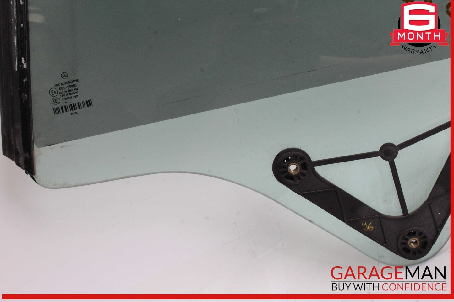 11-17 Mercedes W207 E350 Convertible Rear Left Side Quarter Door Window Glass