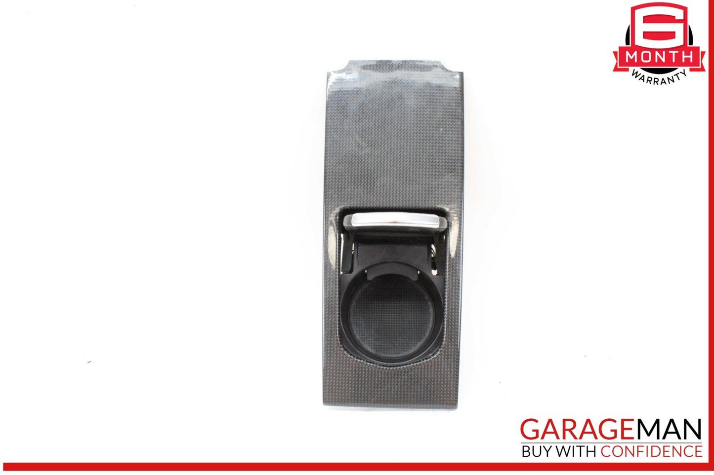 10-16 Porsche Panamera 970 E-Hybrid Rear Console Cupholder Trim Carbon Fiber OEM