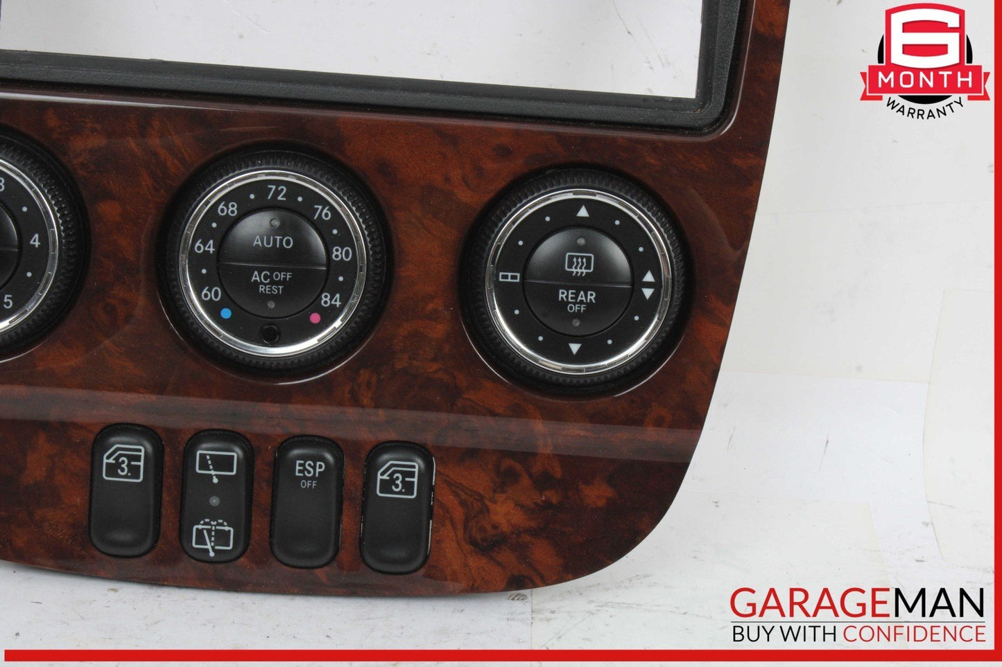 02-05 Mercedes W163 ML320 Center Console AC Climate Control Switch w/ Trim OEM