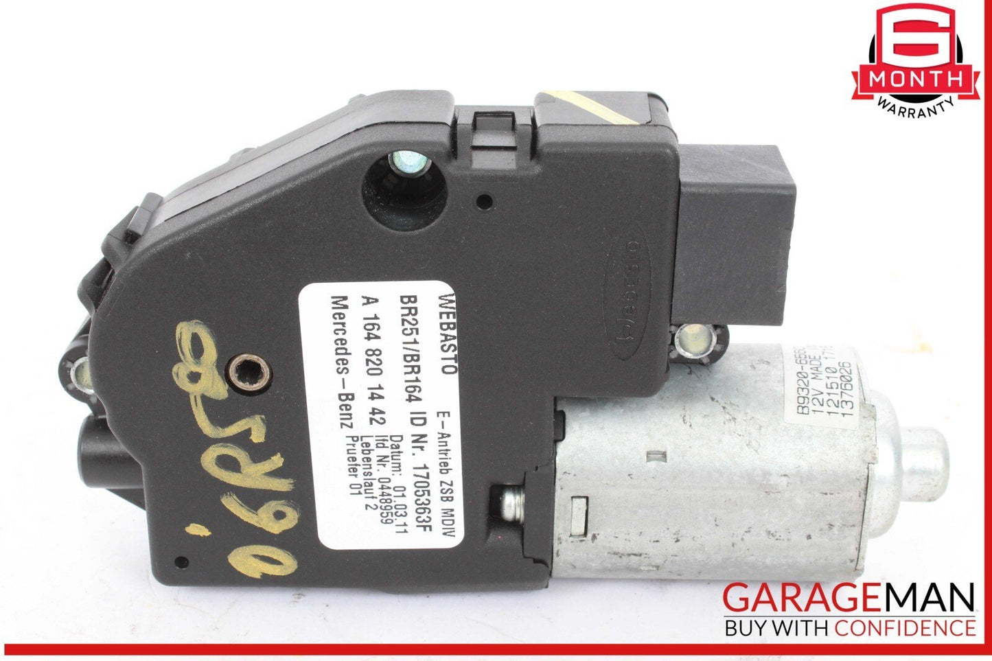 06-13 Mercedes W251 R500 4MATIC Panoramic Sunroof Sun Roof Motor 1648201442 OEM