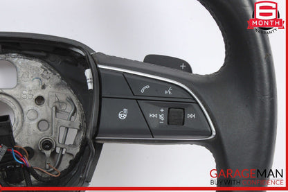 18-25 Audi Q5 Heated Leather Steering Wheel w/ Paddle Shifters Black 80A419091CM