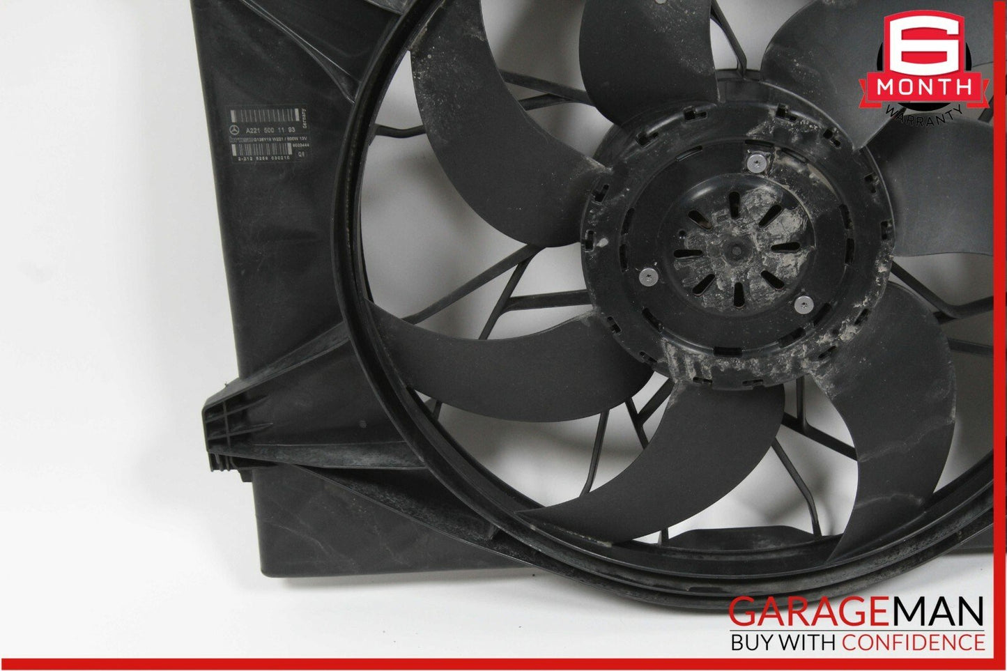 10-13 Mercedes W221 S550 CL550 Engine Cooling Fan Shroud Motor Assembly OEM