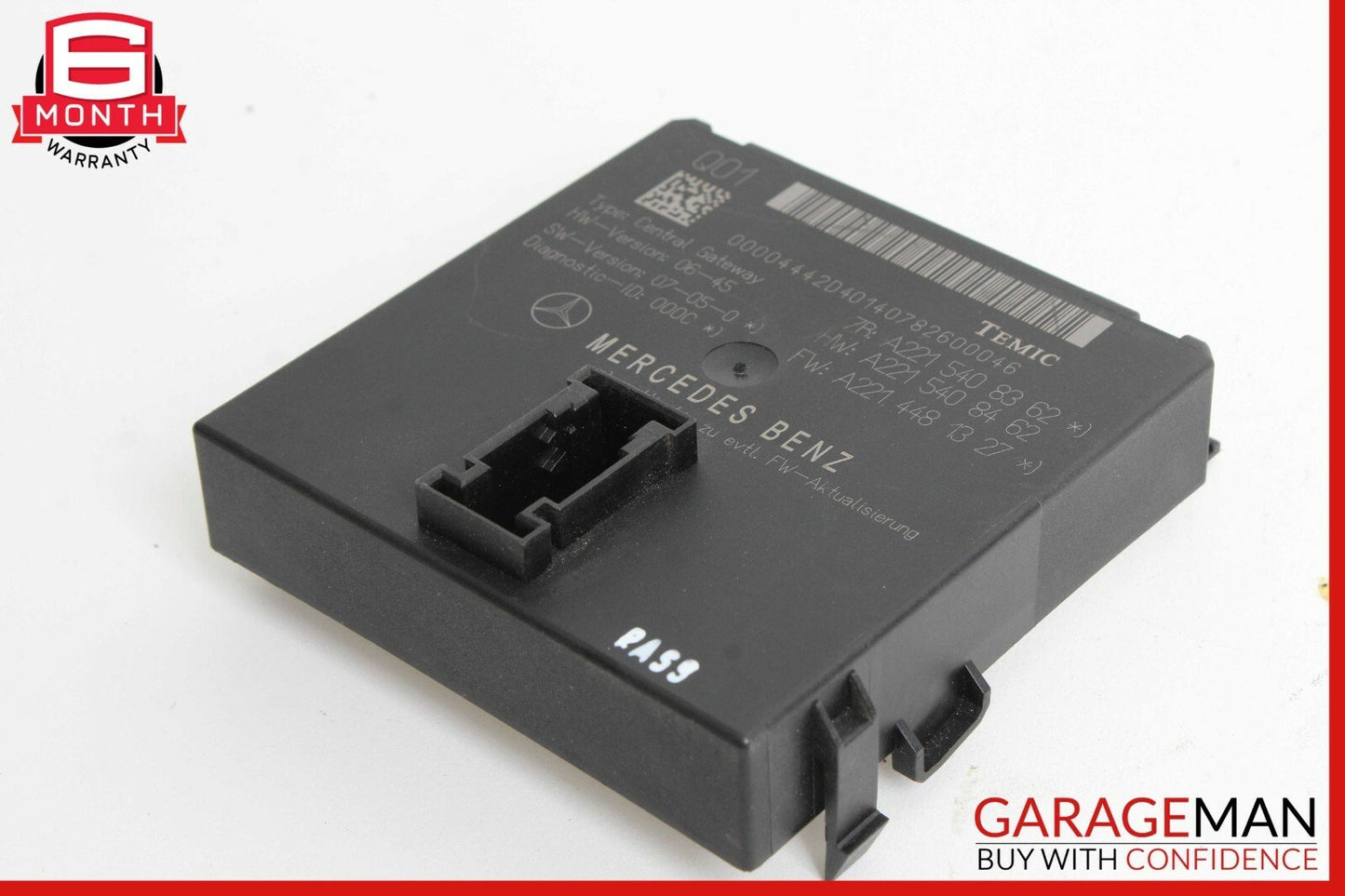 07-09 Mercedes W221 S550 CL550 Central Gateway Control Module 2215408362 OEM