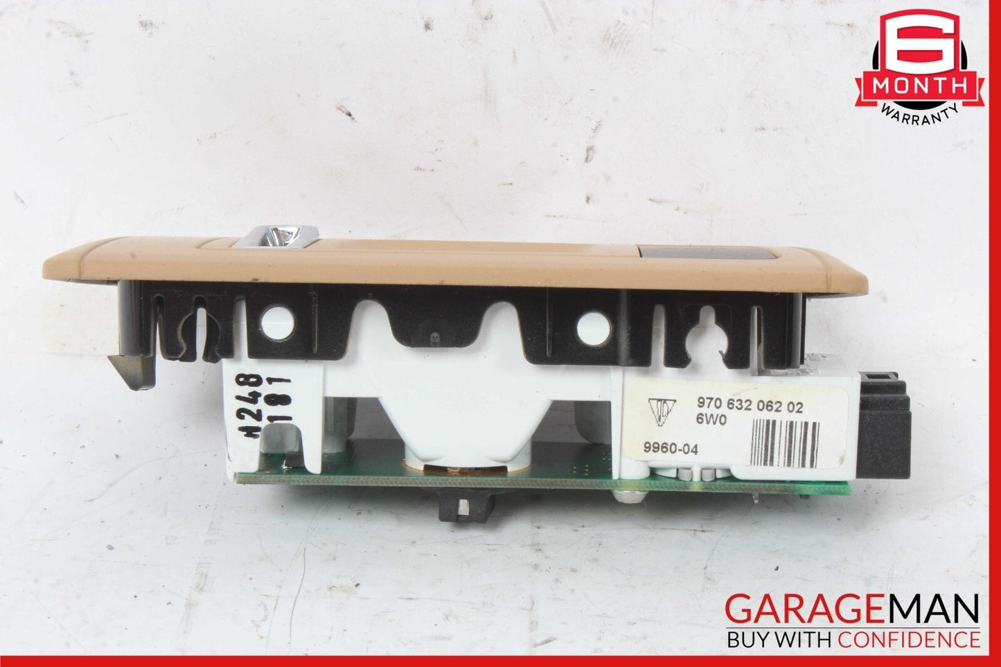 10-16 Porsche Panamera 970 Rear Right Side Top Upper Roof Dome Light Lamp Beige