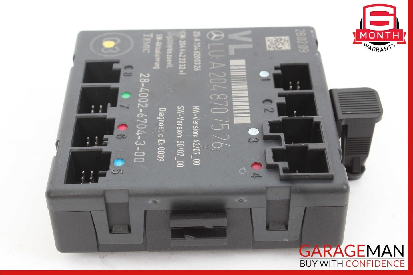 08-18 Mercedes W204 C280 C300 E400 Front Left Side Door Control Module Unit