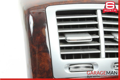 07-13 Mercedes W221 S550 S400 Rear Center Console A/C Air Vent Trim Panel Wood