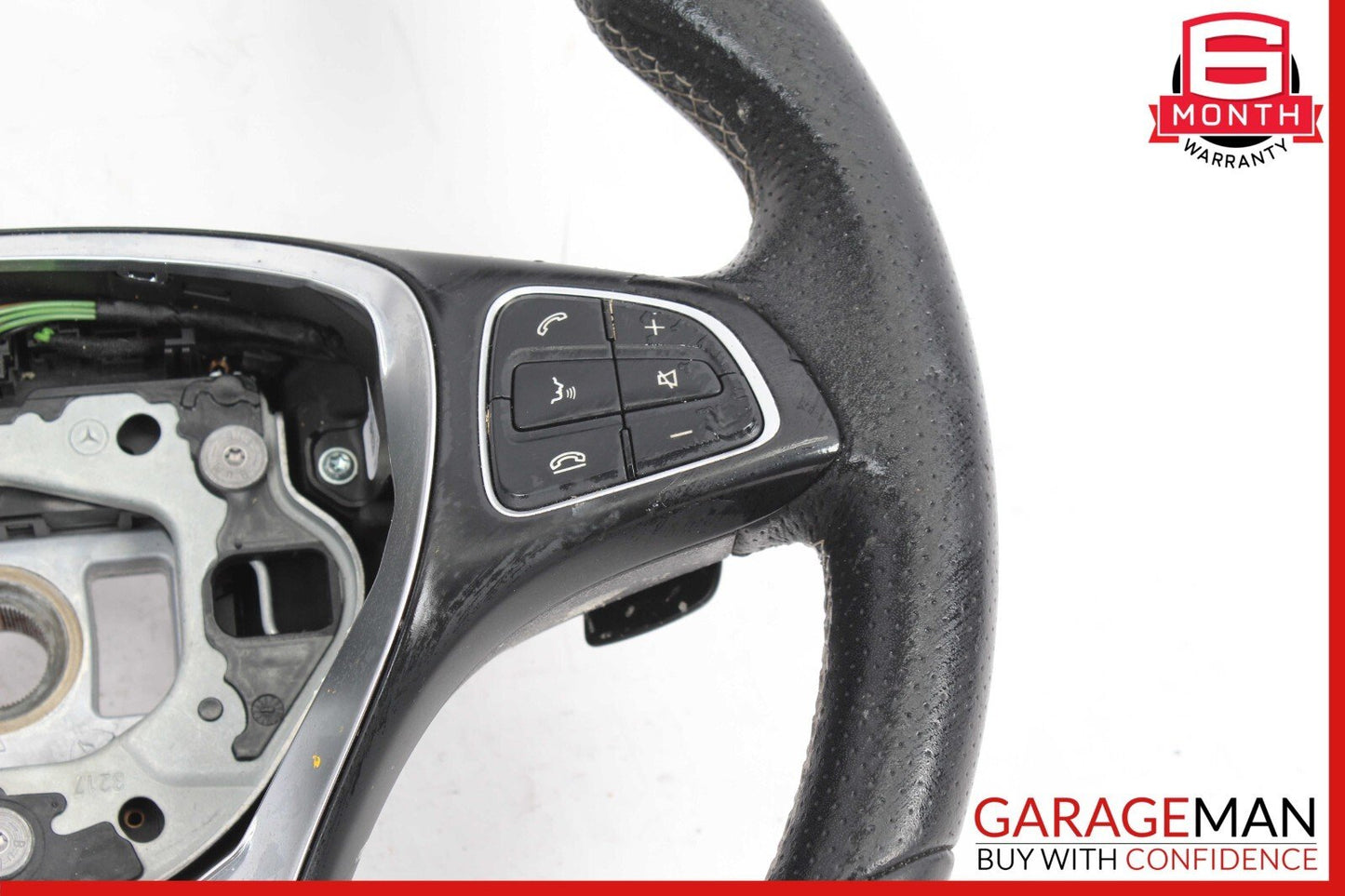 14-20 Mercedes W117 CLA250 Driver Steering Wheel w/ Paddle Shifters Assy Black