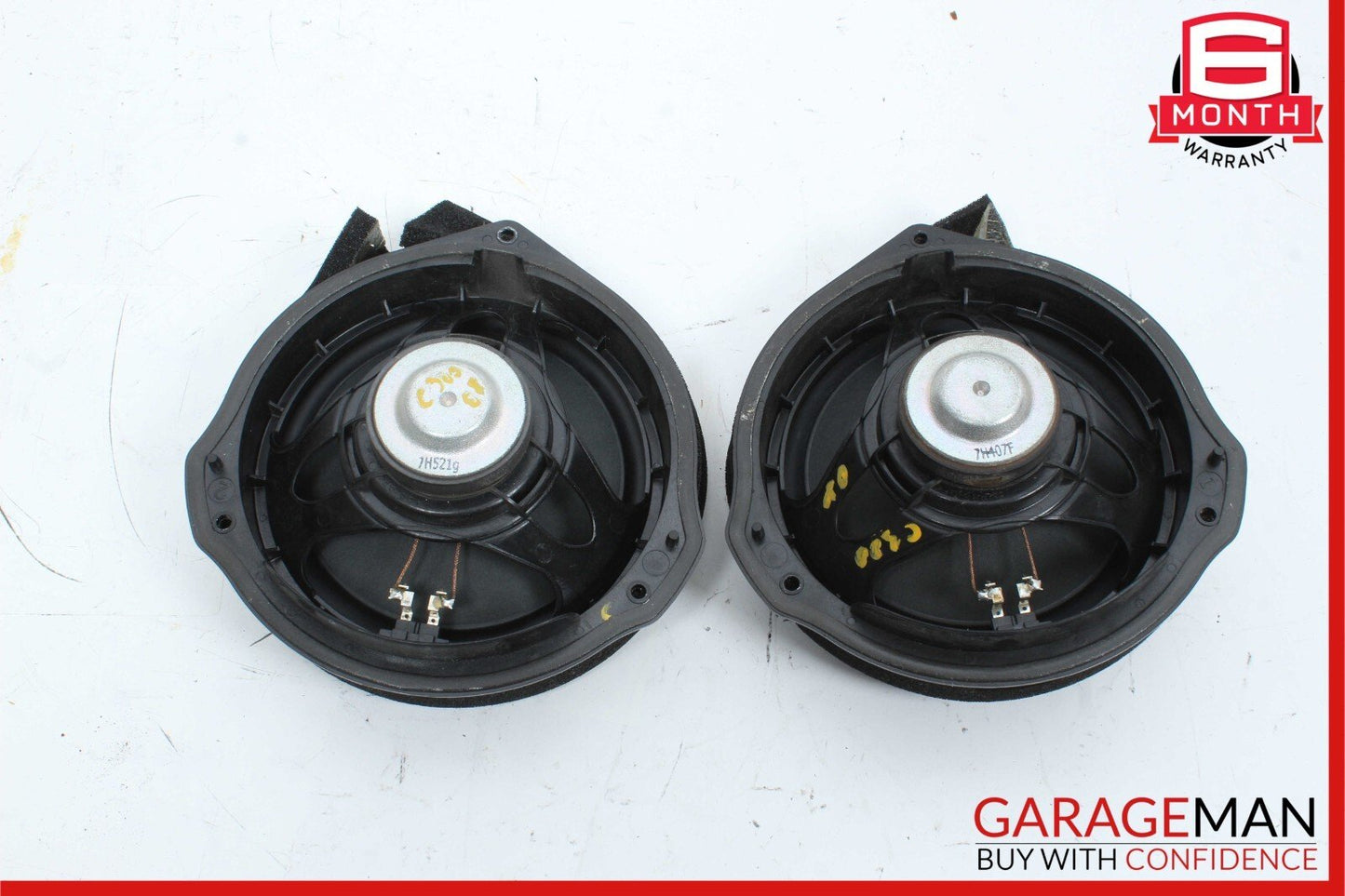 08-14 Mercedes W204 C300 Rear Right & Left Door Sound Speakers Set of 2 OEM