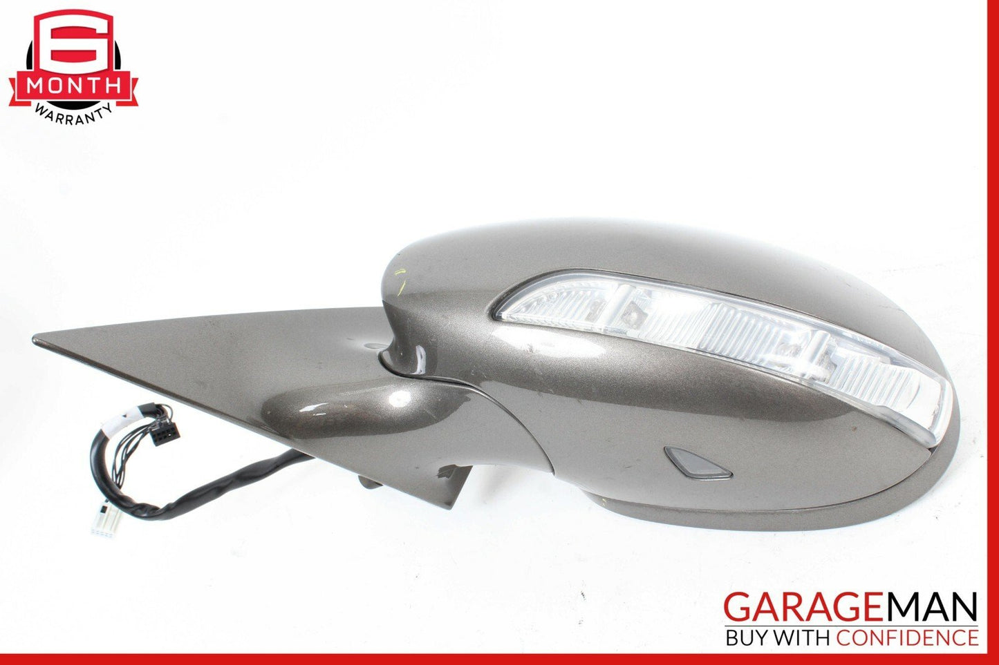 06-08 Mercedes W219 CLS500 Front Left Driver Side Mirror Door Rear View Gray OEM