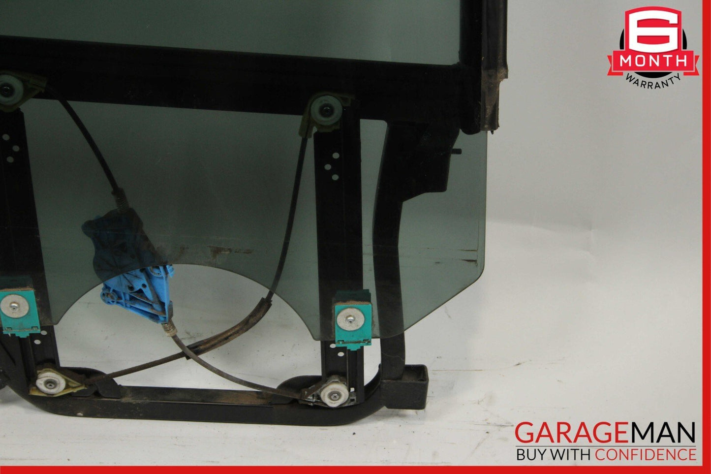03-06 Porsche Cayenne 955 Rear Right Door Frame Window Regulator Glass Assy