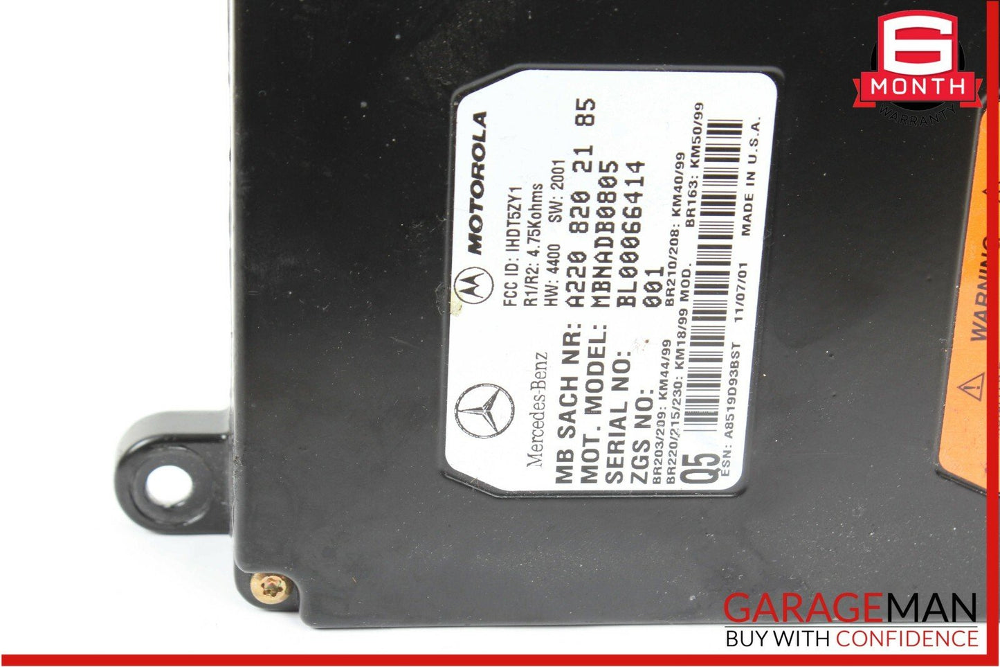 98-06 Mercedes SL500 CL500 ML320 S600 Telephone Phone Voice Controller Module