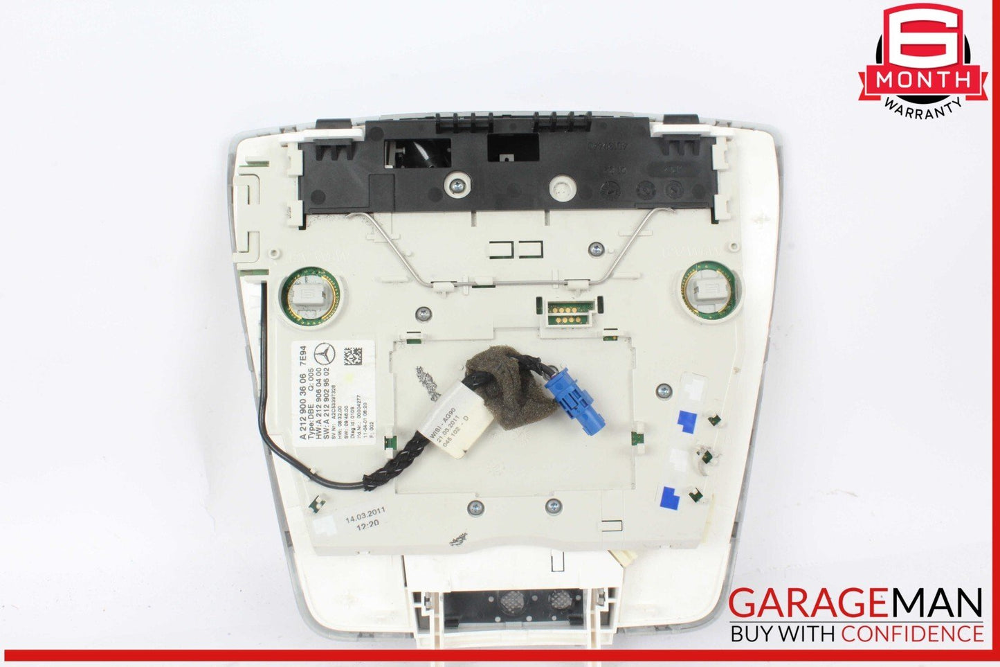 10-18 Mercedes W212 E350 Front Overhead Dome Light Lamp 2129003606 OEM