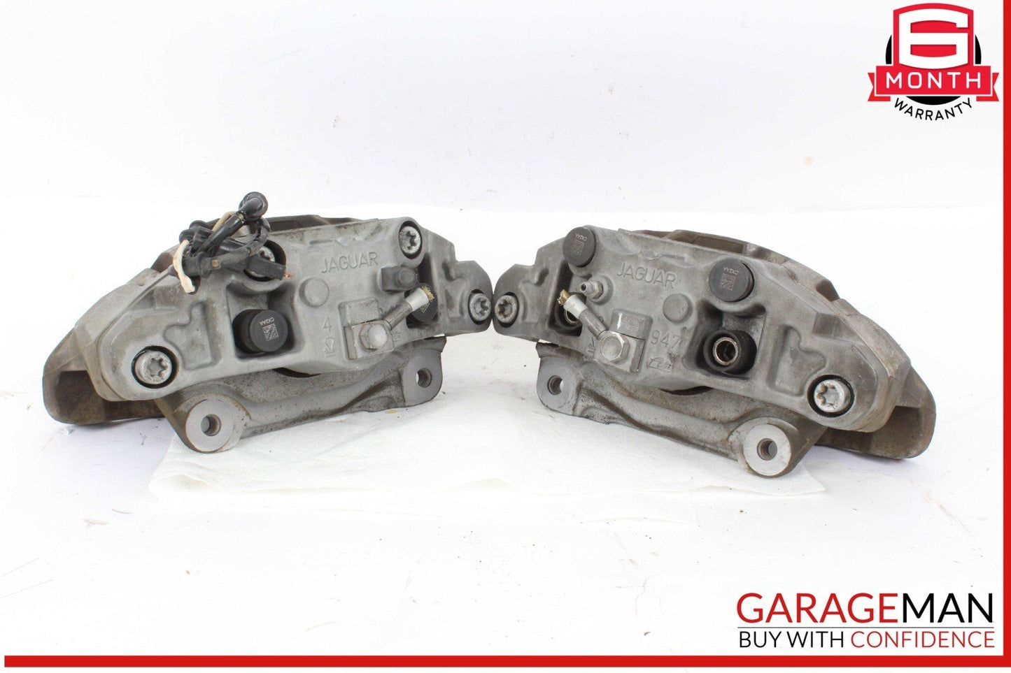 09-15 Jaguar XF Front Right & Left Disc Braking Brake Stop Caliper Set of 2 OEM