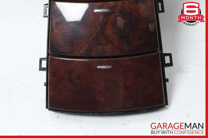 06-09 Mercedes W251 R350 R500 Center Console Cup Holder Ashtray Trim Cover Wood