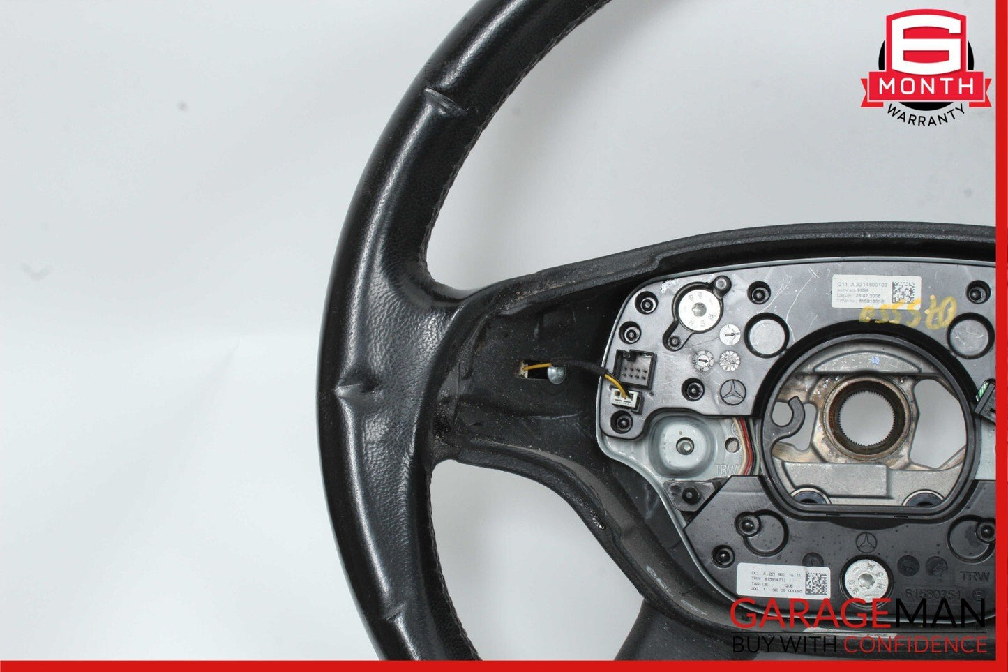 07-09 Mercedes W221 S550 CL550 Steering Wheel w/ Paddle Shifters Black OEM