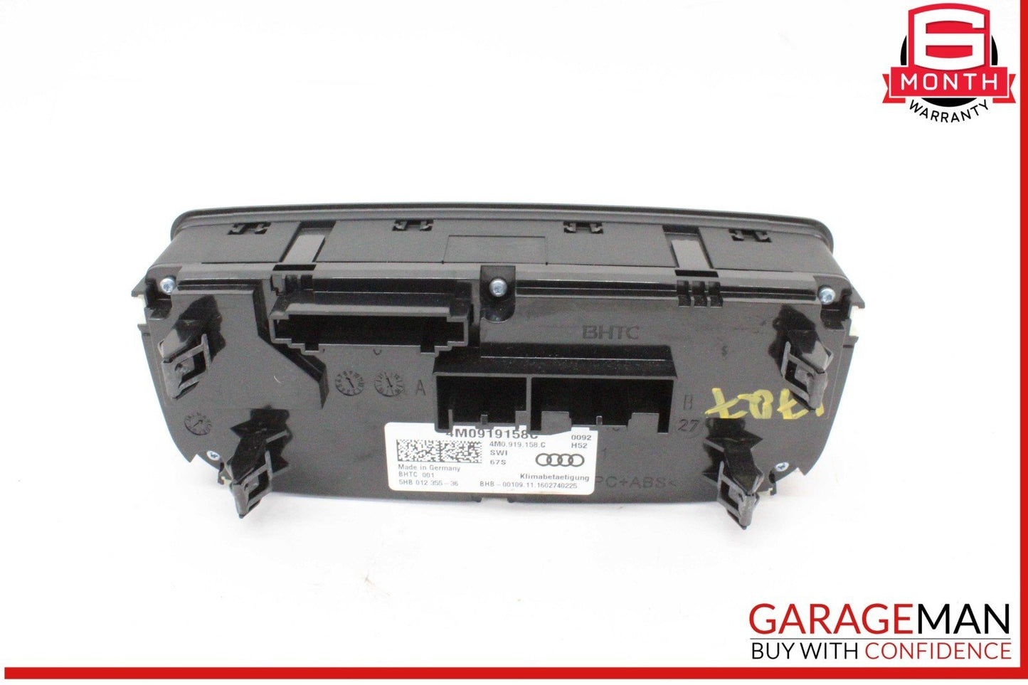 17-19 Audi Q7 Rear AC Air Conditioning Heater Temperature Climate Control Panel