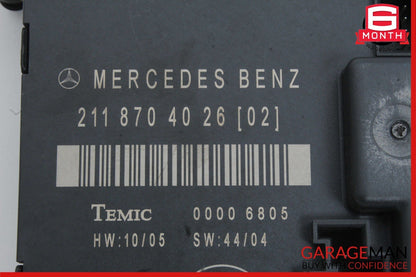 03-09 Mercedes W211 E350 E320 E63 AMG Rear Left Side Door Control Module Unit