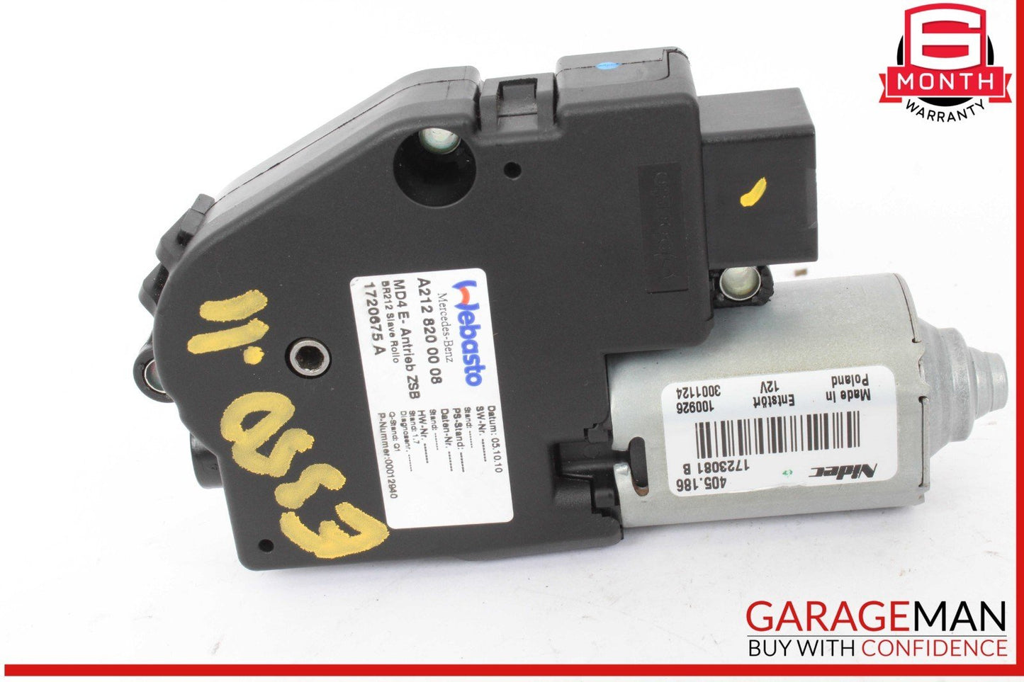 10-17 Mercedes W212 E350 Panoramic Sunroof Sun Roof Motor 2128200008 OEM