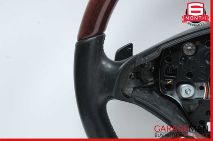 10-13 Mercedes W221 S550 S600 Steering Wheel w/ Paddle Shifters Black Wood OEM
