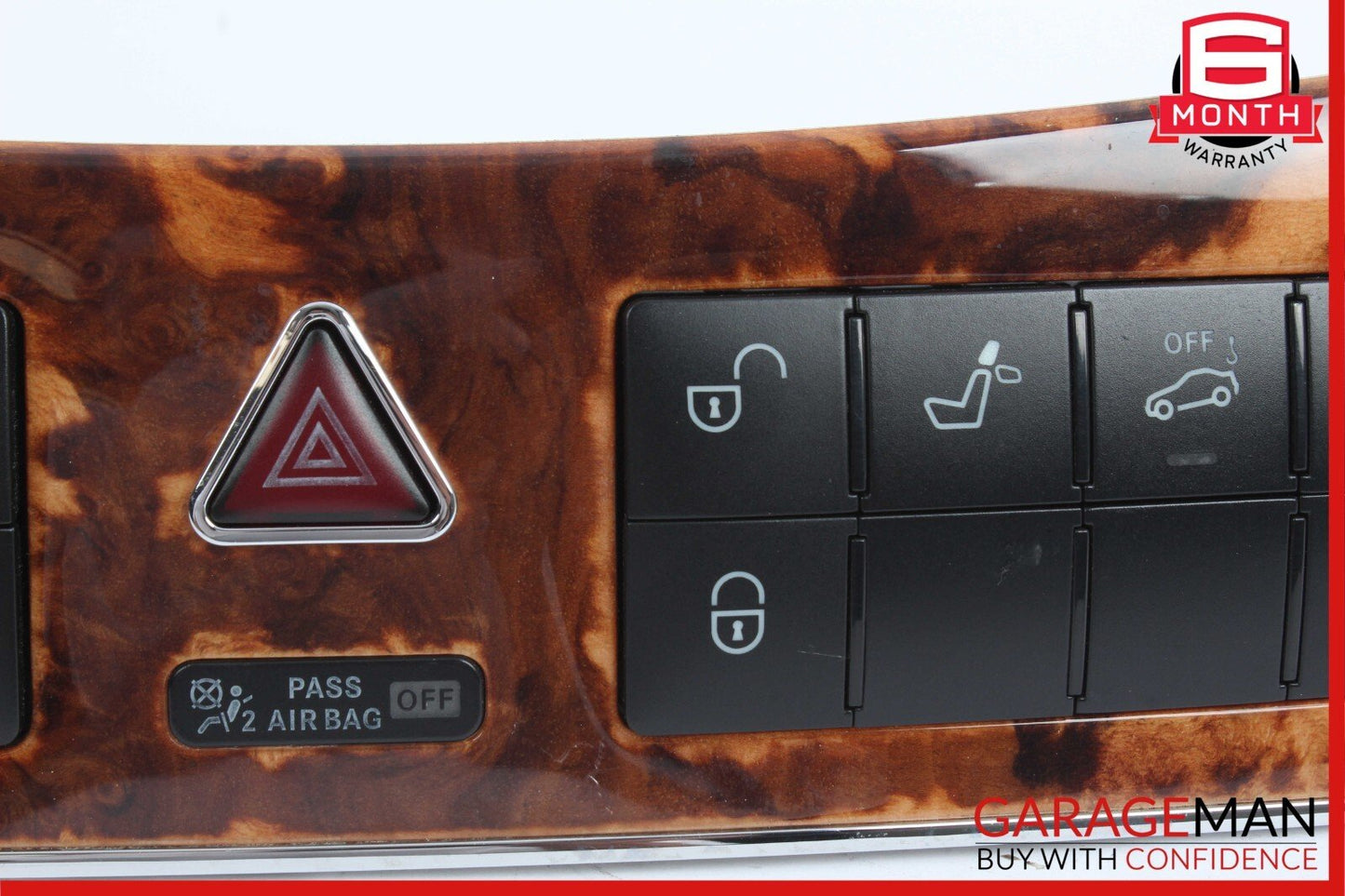 05-09 Mercedes CLK350 CLK500 CLK550 Center Dashboard Control Switch Control Wood