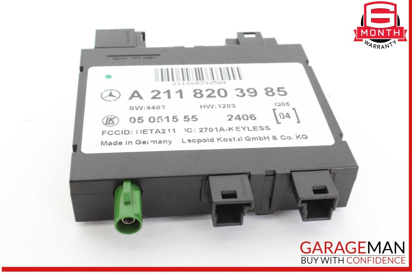 03-11 Mercedes W211 E63 AMG Keyless Go Entry Control Module 2118203985 OEM