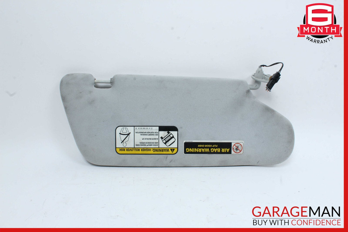 02-05 Mercedes W163 ML500 ML350 Left Driver Sunvisor Shade Cover Gray OEM