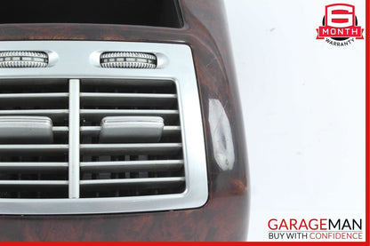 07-13 Mercedes W221 S550 Rear Center Console AC A/C Air Vent Trim Bezel Wood OEM