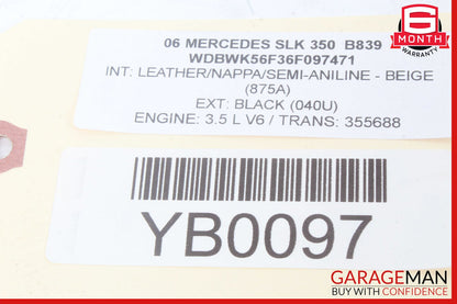 05-11 Mercedes R171 SLK300 SLK350 Front Right Side Door Tweeter Speaker Cover