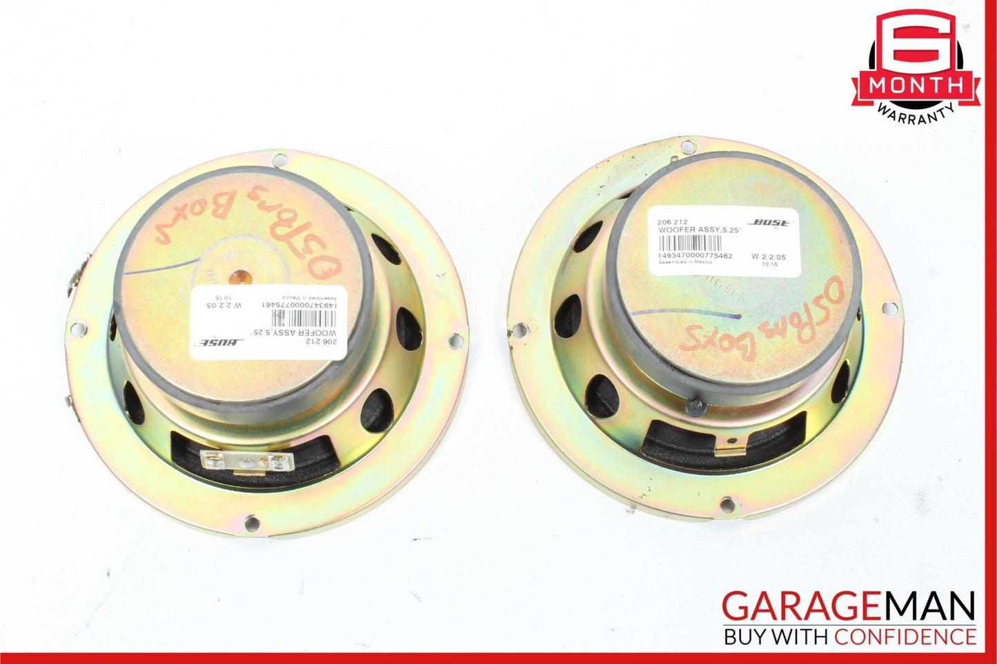 05-08 Porsche Boxster S 987 Bose Speaker Bass Box 4B9035382 Set of 2 Pc OEM